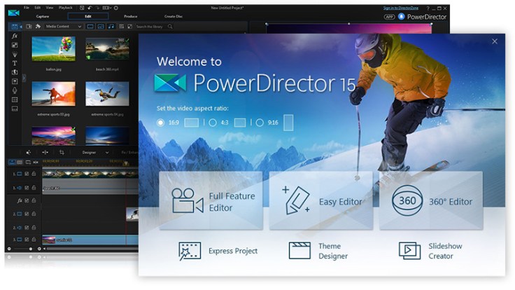 PowerDirector 15 video editor
