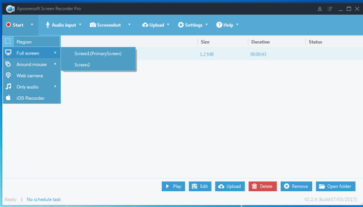Apowersoft Screen Recorder Pro Recording Options