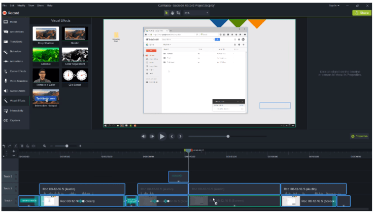 Camtasia studio 9 effects