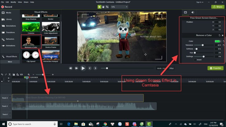 Camtasia Green Screen Effect