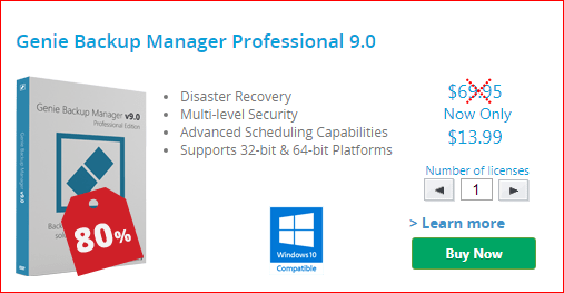 Genie Backup Manager Professional 9 Black Friday