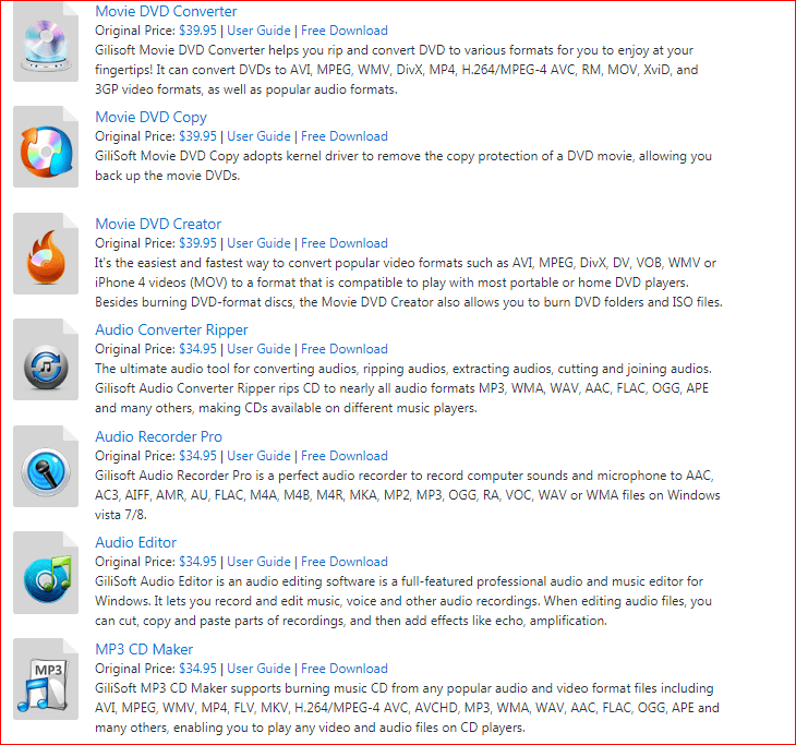 Multimedia toolkits gilisoft2