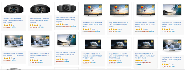 Sony 4K TVs deals