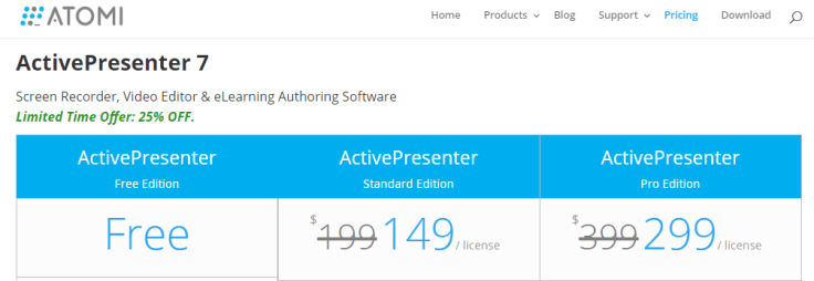 ActivePresenter Pricing