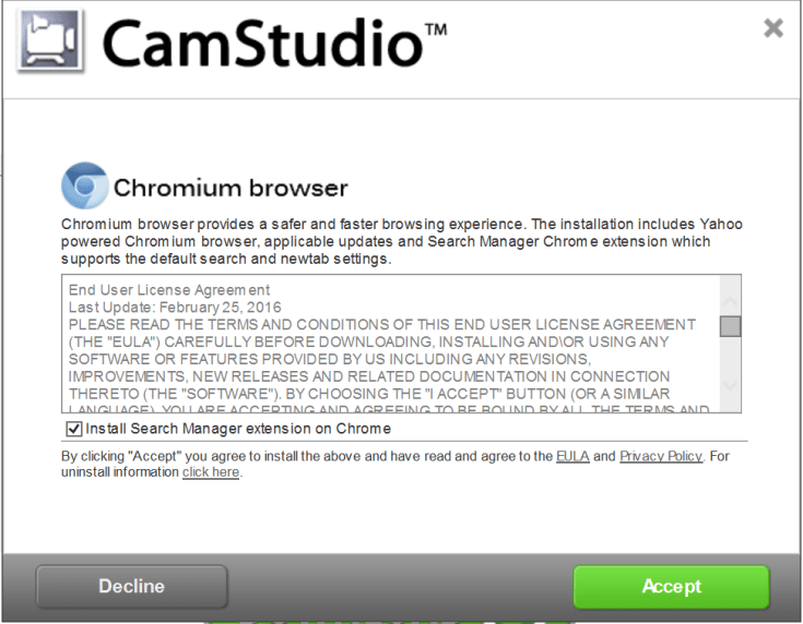 Camstudio install