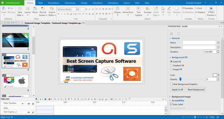 ActivePresenter Screen Capture and Video Editor