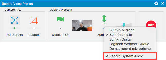 ActivePresenter Recording Toolbar on macOS