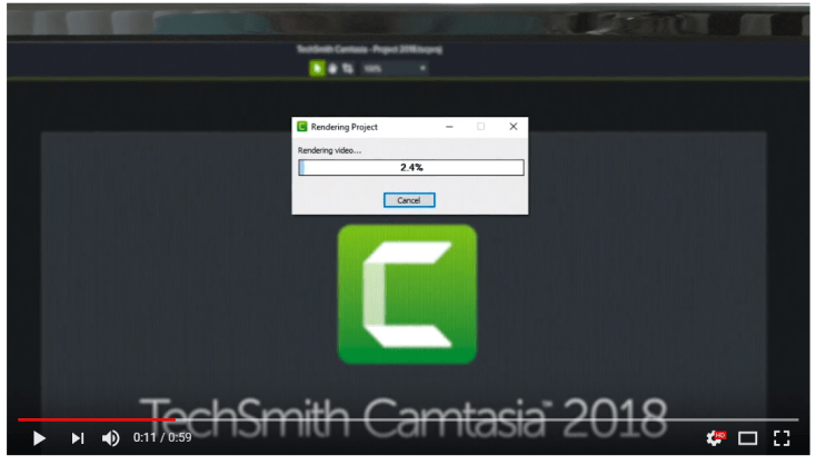 Camtasia 2018 Rendering Speed