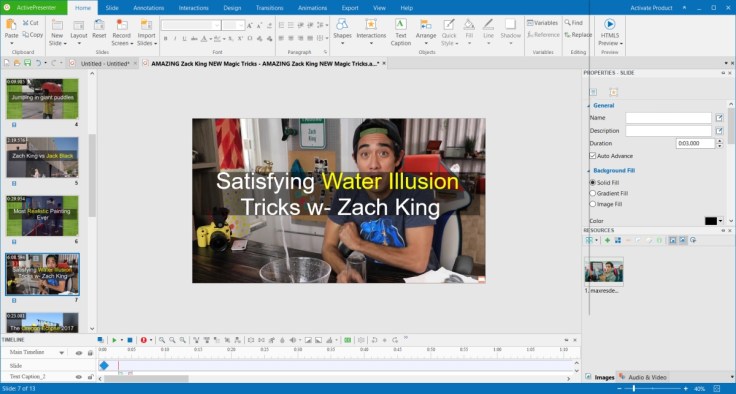 ActivePresenter is a easy to use free video editor for animating texts