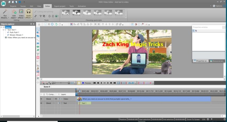VSDC Animating Texts on Video
