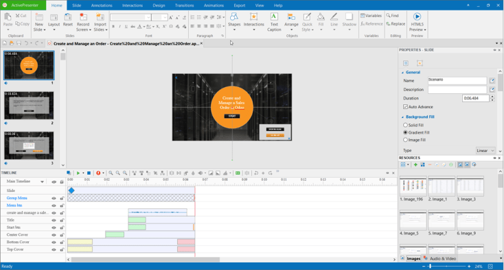 Creating video-based training courses with ActivePresenter