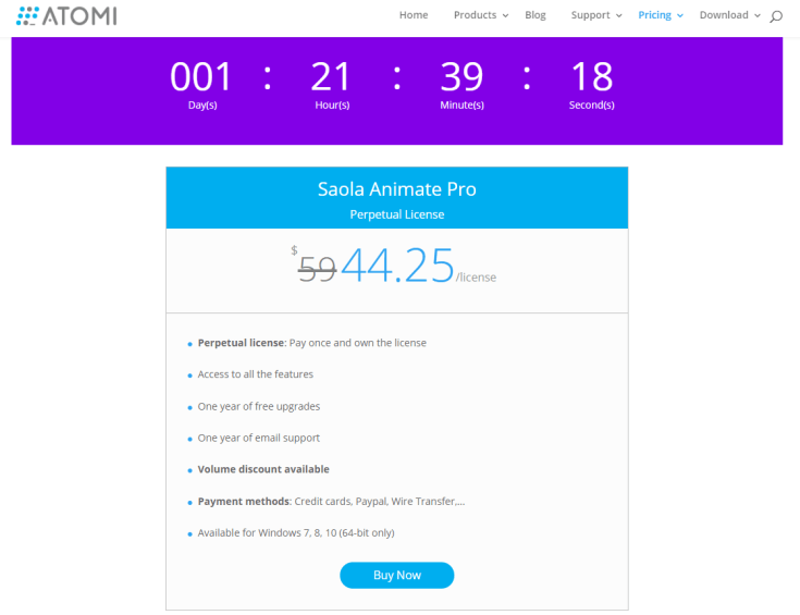Saola Animate Pricing