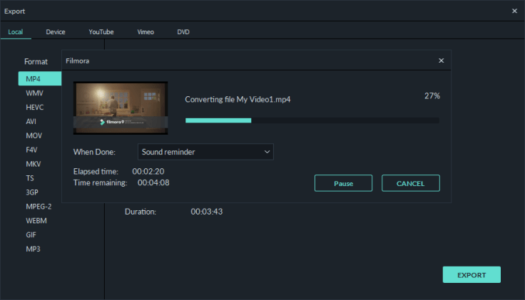 Filmora9 video rendering speed is faster than its previous edition.