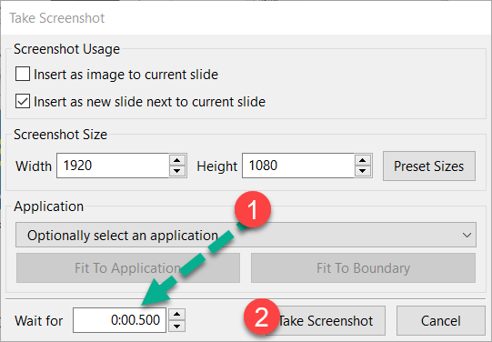 Delayed screenshot ActivePresenter