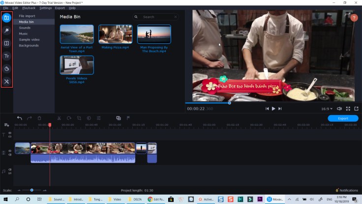 Movavi Video Editor Plus 2020 User Interface