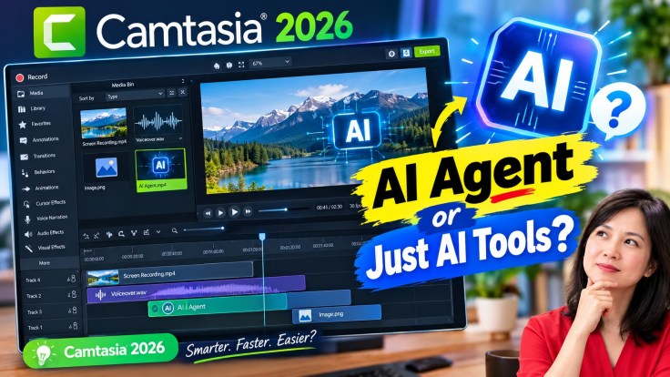 Camtasia 2026 AI Agent review — video training software comparison